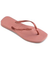 Havaianas - Slim Square Toe Slip On Flip Flop Sandals - Lyst