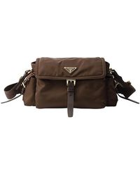 Prada - Explore Medium Re-Nylon Shoulder Bag With Flap - Lyst