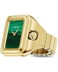 Fossil - Raquel Two-Hand-Tone Stainless Steel Watch Ring, 14Mm X 18.5Mm - Lyst