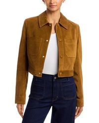 FRAME - The Suede Small Jacket - Lyst