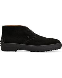 Tod's - Winter Gommino Desert Suede Lace Up Chukka Boots - Lyst