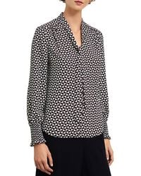 Hobbs - Somerton Tie Neck Blouse - Lyst