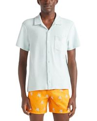 Vilebrequin - Short Sleeved Solid Linen Shirt - Lyst