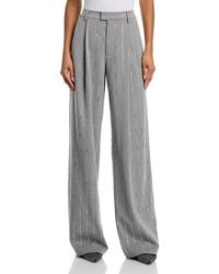 Aqua - X Salvatorre Rizza Crystal Pinstripe Pants - Lyst