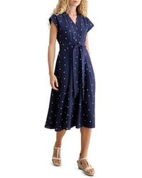 Hobbs - Samantha Button Front Dress - Lyst