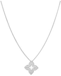 Roberto Coin 18k White Gold Venetian Princess Diamond Pendant Necklace
