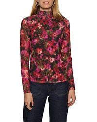 Sanctuary - Mock Neck Mesh Top - Lyst