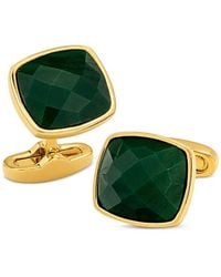 Link Up - Facet Cut Stone Soft Square Cufflinks - Lyst