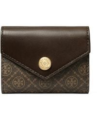 Tory Burch - Small T Monogram Coated Canvas Envelope Wallet - Lyst