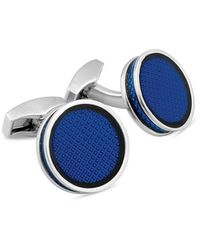 Tateossian - Palladium Enamel Round Cufflinks - Lyst