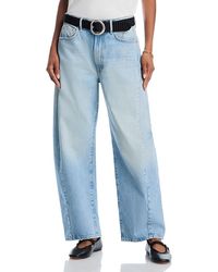 Mother - The Full Pipe Flood High Rise Barrel Jeans - Lyst
