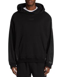 Versace Jeans Couture - Mixed Media Logo Hoodie - Lyst