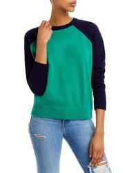 aqua color block sweater