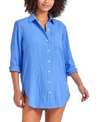 Tommy Bahama - Bella Breeze Boyfriend Shirt Swim Cover-Up - Lyst