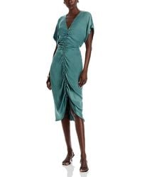 Steve Madden - Aimee Ruched Midi Dress - Lyst
