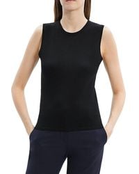 Theory - Wool Crewneck Sweater Shell - Lyst