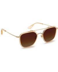 Krewe - Austin Champagne Aviator Sunglasses, 52Mm - Lyst