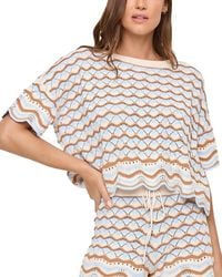 LSPACE - L*Space Sunchaser Scalloped Cover Up Crop Top - Lyst