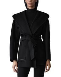 Mackage - Wool Wrap Coat With Sash Belt - Lyst