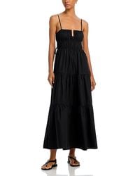 Moon River - Shirred Cotton Poplin Midi Dress - Lyst