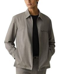 Theory - Travel Motion Wool Blend Overshirt - Lyst