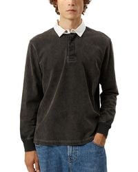 Corridor NYC - Contrast Collar Long Sleeve Polo - Lyst