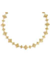 Roberto Coin - 18K Palazzo Ducale Diamond Satin Flower Collar Necklace, 16 - Lyst