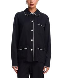 TOTEME - Piped Silk Pj Top - Lyst