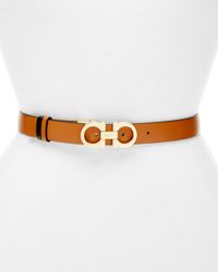 Ferragamo Salvatore Reversible & Adjustable Leather Belt - Brown