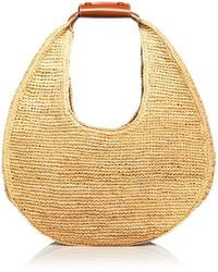 STAUD - Raffia Large Moon Tote Bag - Lyst