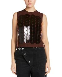 Marni - Cotton Contrast Trim Embellished Top - Lyst