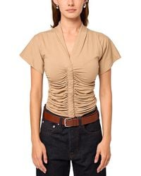 The Line By K - Penelope Ruched Front Top - Lyst