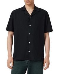 AllSaints - Robson Relaxed Fit Short Sleeve Camp Shirt - Lyst