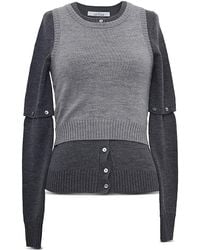 ROKH - Detachable Sleeve Cardigan Set - Lyst