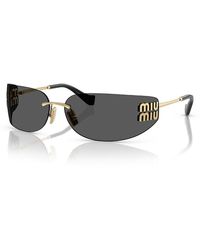 Miu Miu - Rectangular Sunglasses, 75Mm - Lyst