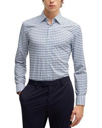 BOSS - Hank Kent Slim Fit Button Front Shirt - Lyst