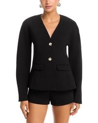 Aqua - Collarless Blazer - Lyst