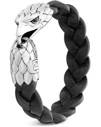 John Hardy Sterling Silver Legends Eagle Black Chalcedony Bracelet