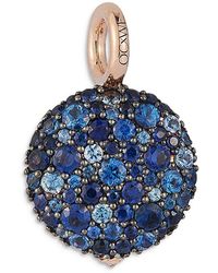 WALTERS FAITH - 18K Rose Sapphire Cluster Chantecaille Pebble Locket Pendant - Lyst