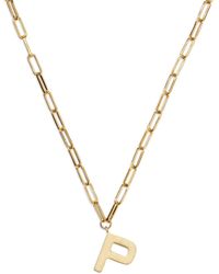 Kate Spade - Initial This Initial Paperclip Link Pendant Necklace In Gold Tone - Lyst