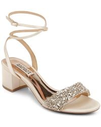 badgley mischka zane strappy satin sandals