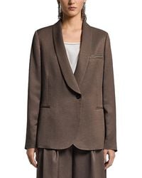 Peserico - Shawl Lapel Single Button Blazer - Lyst