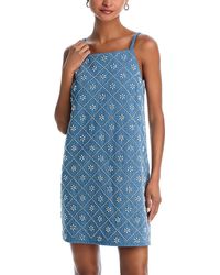 Rag & Bone - Gentry Embellished Denim Dress - Lyst
