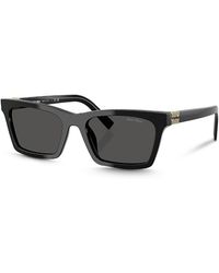 Miu Miu - Signature Rectangle Sunglasses, 55Mm - Lyst