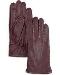 Echo - Stitch Detail Leather Tech Gloves - Lyst