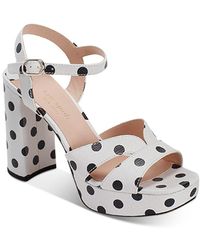 Kate Spade Leather Breeze Platform Slide Sandals in Blue - Lyst