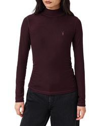 AllSaints - Rina Long Sleeved Roll Neck Top - Lyst