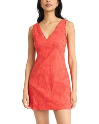 The Good Journey - V Neck Crochet Trim Mini Dress - Lyst