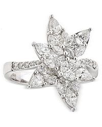Zydo - 18K Mosaic Diamond Flower Cocktail Ring - Lyst