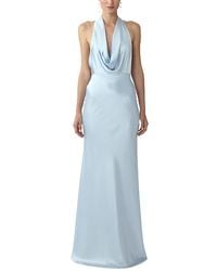 SAU LEE - Satin Cowl Neck Gown - Lyst